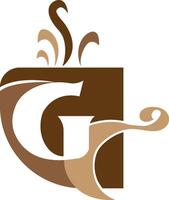 gc Brief Kaffee Geschäft Logo Design Unternehmen Konzept vektor