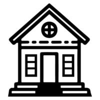 ai generiert Zuhause eben Symbol zum Apps und Webseiten, Haus Symbol Zeichen schwarz Gliederung Logo Vektor