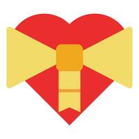 röd hjärta ikon. design element för valentine dag vektor