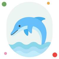 delfin ikon illustration, för webb, app, infografik, etc vektor