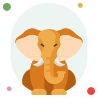 elefant ikon illustration, för webb, app, infografik, etc vektor