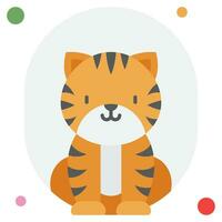 tiger ikon illustration, för webb, app, infografik, etc vektor