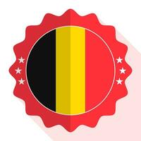 Belgien Qualität Emblem, Etikett, Zeichen, Taste. Vektor Illustration.