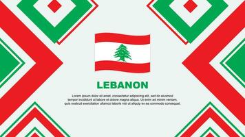 Libanon Flagge abstrakt Hintergrund Design Vorlage. Libanon Unabhängigkeit Tag Banner Hintergrund Vektor Illustration. Libanon Unabhängigkeit Tag