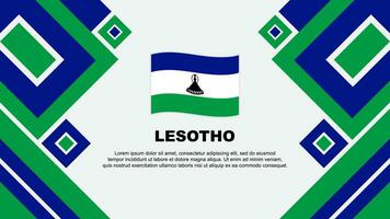 Lesotho Flagge abstrakt Hintergrund Design Vorlage. Lesotho Unabhängigkeit Tag Banner Hintergrund Vektor Illustration. Lesotho Karikatur