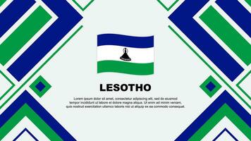 Lesotho Flagge abstrakt Hintergrund Design Vorlage. Lesotho Unabhängigkeit Tag Banner Hintergrund Vektor Illustration. Lesotho Flagge