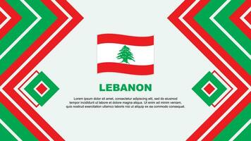 Libanon Flagge abstrakt Hintergrund Design Vorlage. Libanon Unabhängigkeit Tag Banner Hintergrund Vektor Illustration. Libanon Design