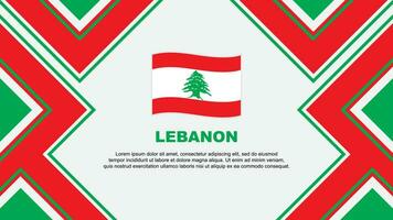 Libanon Flagge abstrakt Hintergrund Design Vorlage. Libanon Unabhängigkeit Tag Banner Hintergrund Vektor Illustration. Libanon Vektor