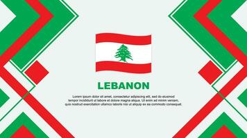 Libanon Flagge abstrakt Hintergrund Design Vorlage. Libanon Unabhängigkeit Tag Banner Hintergrund Vektor Illustration. Libanon Banner