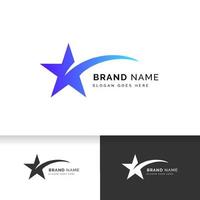 Flying Star-Logo-Design-Lager-Vorlage. Sternvektorsymbol vektor
