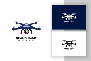 Drohnen-Logo-Design-Vorlage. Drohnenzeichen-Symbolillustration.