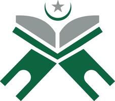 heilig Koran islamisch Logo Design vektor