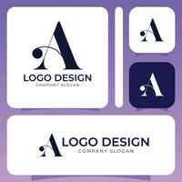 ein Brief Logo Design mit ein Blau und Weiß Hintergrund vektor