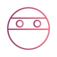Ninja Emoji-Vektor-Symbol vektor