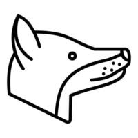 Fuchs Vektor Symbol, geradlinig Stil Symbol, von Tier Kopf Symbole Sammlung, isoliert auf Weiß Hintergrund