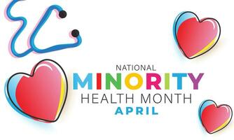 nationell minoritet hälsa månad. bakgrund, baner, kort, affisch, mall. vektor illustration.