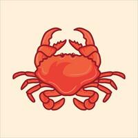 röd krabba maskot tecknad serie karaktär illustration vektor
