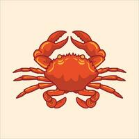 krabba maskot tecknad serie karaktär illustration vektor