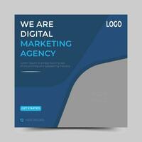 digital marknadsföring banner för sociala medier post mall vektor