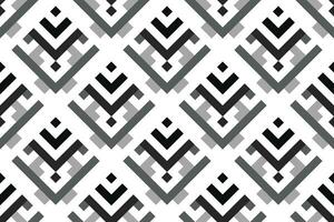 retro schwarz und Weiß geometrisch nahtlos Muster Hintergrund vektor