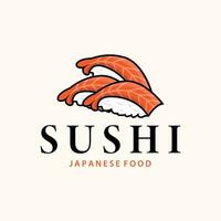 Sushi Logo einfach Design Sushi japanisch Essen Symbol Vorlage Produkt japanisch Küche vektor