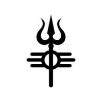 shiva mahadev hindu Gud trishul symbol vektor illustration