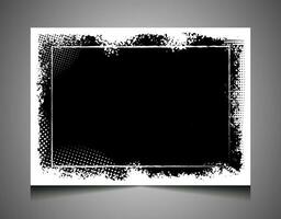 abstrakt Jahrgang schwarz und Weiß Foto Rahmen mit ein Grunge Textur, Hintergrund Rahmen schwarz Rahmen Jahrgang Rahmen Grunge Bild Rahmen Vektor Rahmen