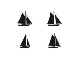 einstellen von Segelboot Logo Vektor Symbol Illustration, Logo Vorlage
