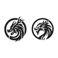 Drachen Logo Symbole. uralt mythisch Schlange Symbol. mythologisch Tier unterzeichnen. Vektor Illustration.