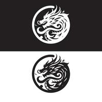 Drachen Logo Symbole. uralt mythisch Schlange Symbol. mythologisch Tier unterzeichnen. Vektor Illustration.