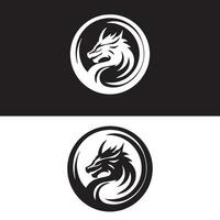 Drachen Logo Symbole. uralt mythisch Schlange Symbol. mythologisch Tier unterzeichnen. Vektor Illustration.