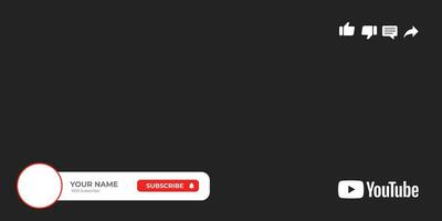 Youtube kanal omslag trådram. Youtube baner för design din kanal. Youtube kanal namn lägre tredje vektor