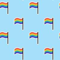 nahtlos Muster mit Regenbogen farbig Flagge. lgbt Flagge im Gekritzel Stil. lgbtq, lgbt Stolz Gemeinschaft Symbol. lgbt Konzept Textur. Vektor Illustration.