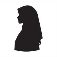 silhuett av de huvud av en kvinna. vektor illustration.