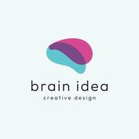 einzigartig bunt Gehirn Logo Vorlage Design mit kreativ Ideen. vektor
