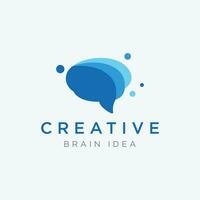 einzigartig bunt Gehirn Logo Vorlage Design mit kreativ Ideen. vektor