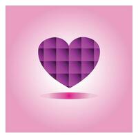 kostenlos Vektor violett Farbe Herz Design im Rosa Hintergrund.