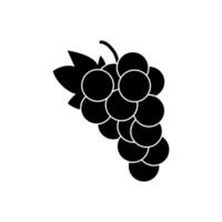 druva ikon vektor. frukt illustration tecken. vitaminer symbol. vegetarian logotyp. mat märke. vektor