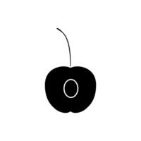Kirsche Symbol Vektor. Früchte Illustration unterzeichnen. Vitamine Symbol. Vegetarier Logo. Essen markieren. vektor
