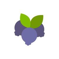 blåbär ikon vektor. frukt illustration tecken. vitaminer symbol. vegetarian logotyp. mat märke. vektor