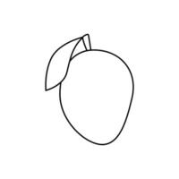 mango ikon vektor. frukt illustration tecken. vitaminer symbol. vegetarian logotyp. mat märke. vektor