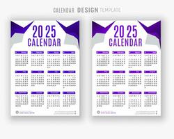 Vektor 2025 Kalender Design Vorlage zum glücklich Neu Jahr Planer