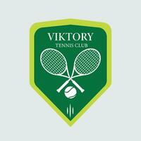 Sieg Tennis Verein Prämie Marke vektor