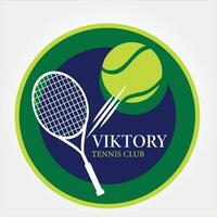 seger tennis klubb logotyp premie varumärke vektor