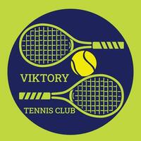 Sieg Tennis Verein Logo Prämie Marke vektor