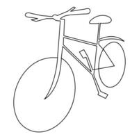 Fahrrad kontinuierlich Single Linie Hand Zeichnung Symbol Konzept und skizzieren Gliederung Vektor Kunst Illustration