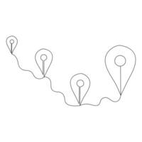 kontinuierlich Single Linie Kunst Zeichnung Kennzeichen Ort Hand gezeichnet Gliederung Vektor minimalistisch Stil