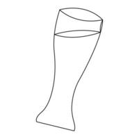 kontinuierlich Single Linie Hand Zeichnung Symbol von Glas Design und Gliederung Vektor Kunst minimalistisch Illustration