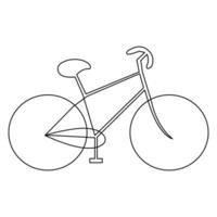 Fahrrad kontinuierlich Single Linie Hand Zeichnung Symbol Konzept und skizzieren Gliederung Vektor Kunst Illustration