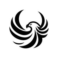 djärv och lekfull tecknad serie Örn silhuett tatuering logotyp ikon symbol vektor illustration